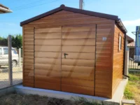 Domek ogrodowy dwuspadowy złoty dąb 3m x 4m blachodachówka