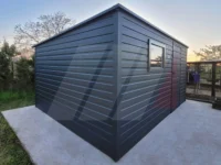 Domek ogrodowy narzędziowy antracyt 5m x 4m spad dachu na tył