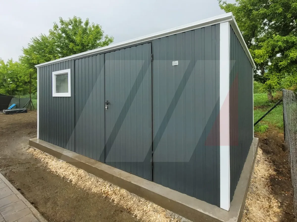 Domek ogrodowy narzędziowy grafit 5m x 3m spad dachu do tyłu