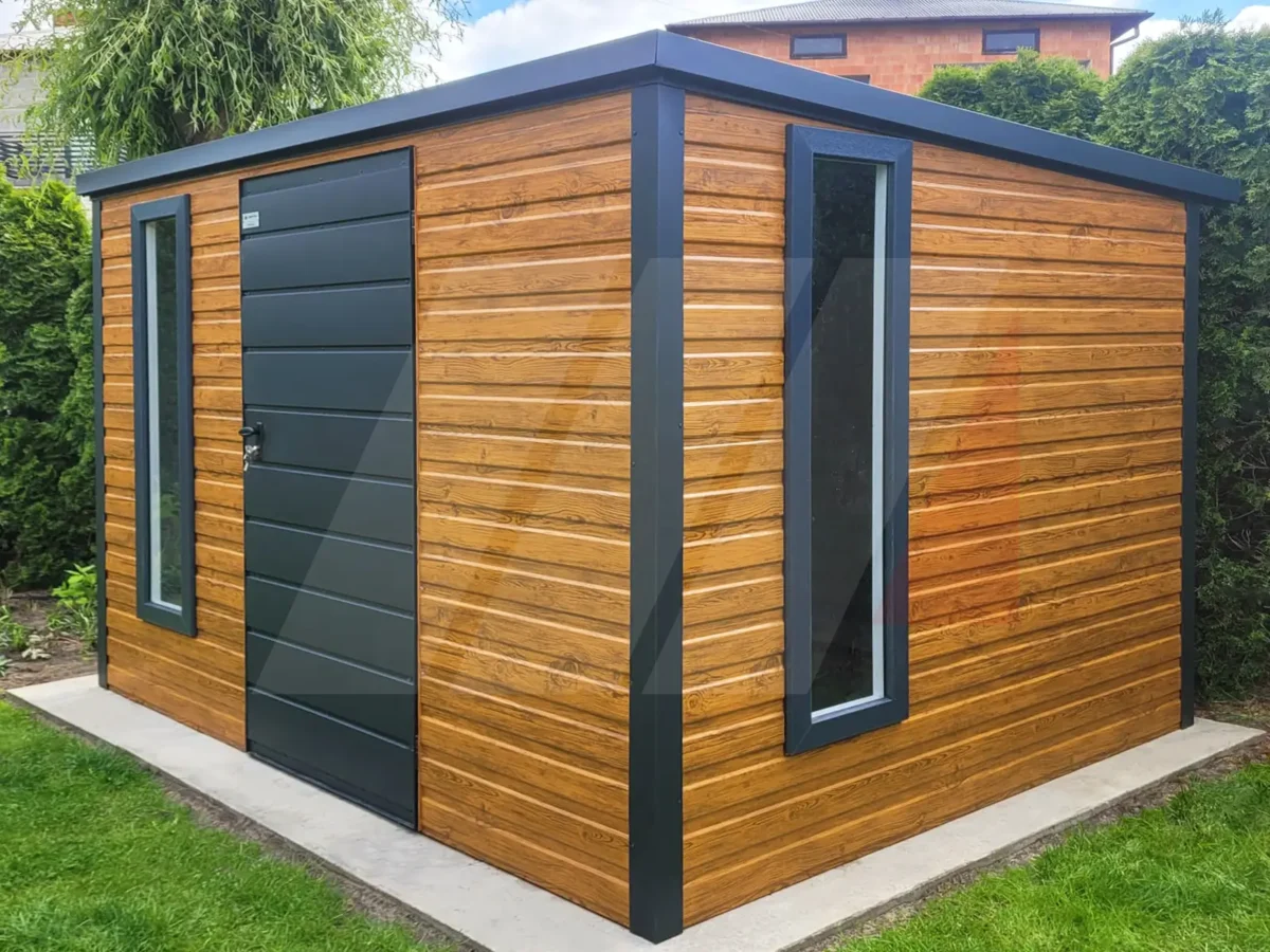 Domek ogrodowy narzędziowy multigloss 3m x 2.5m spad na tył