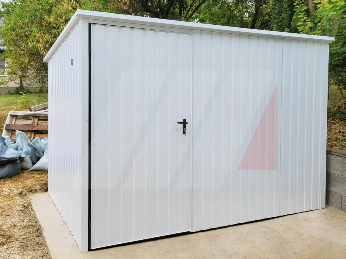 Domek ogrodowy narzędziowy spad dachu na tył 2.5m x 2m biały