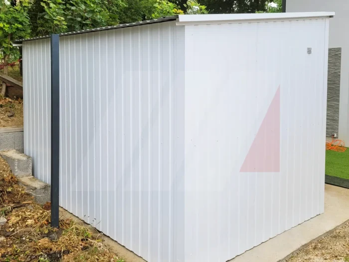 Domek ogrodowy narzędziowy spad dachu na tył 2.5m x 2m biały