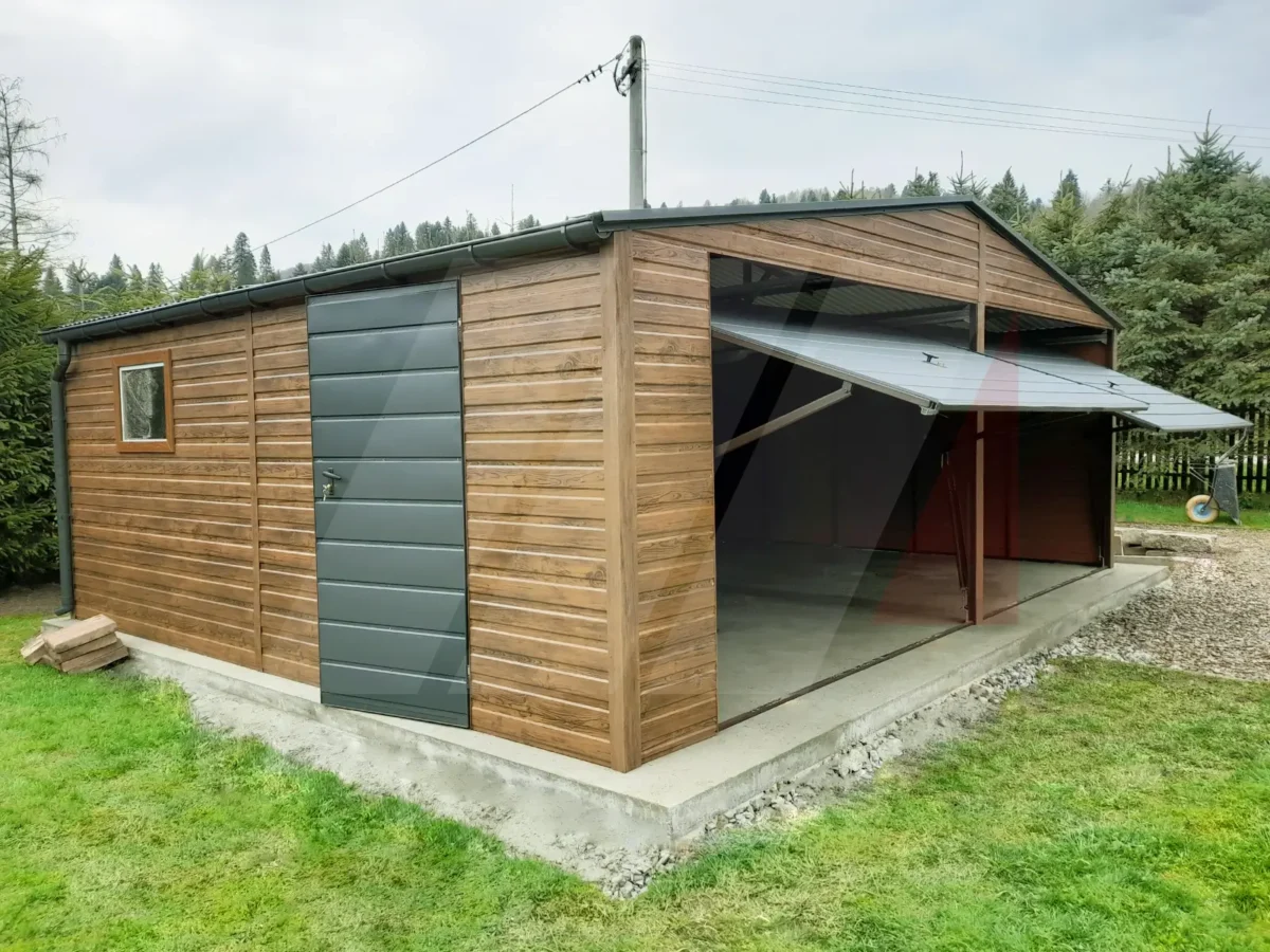 Garaż blaszany dwustanowiskowy winchester 6.5m x 6m dwuspad