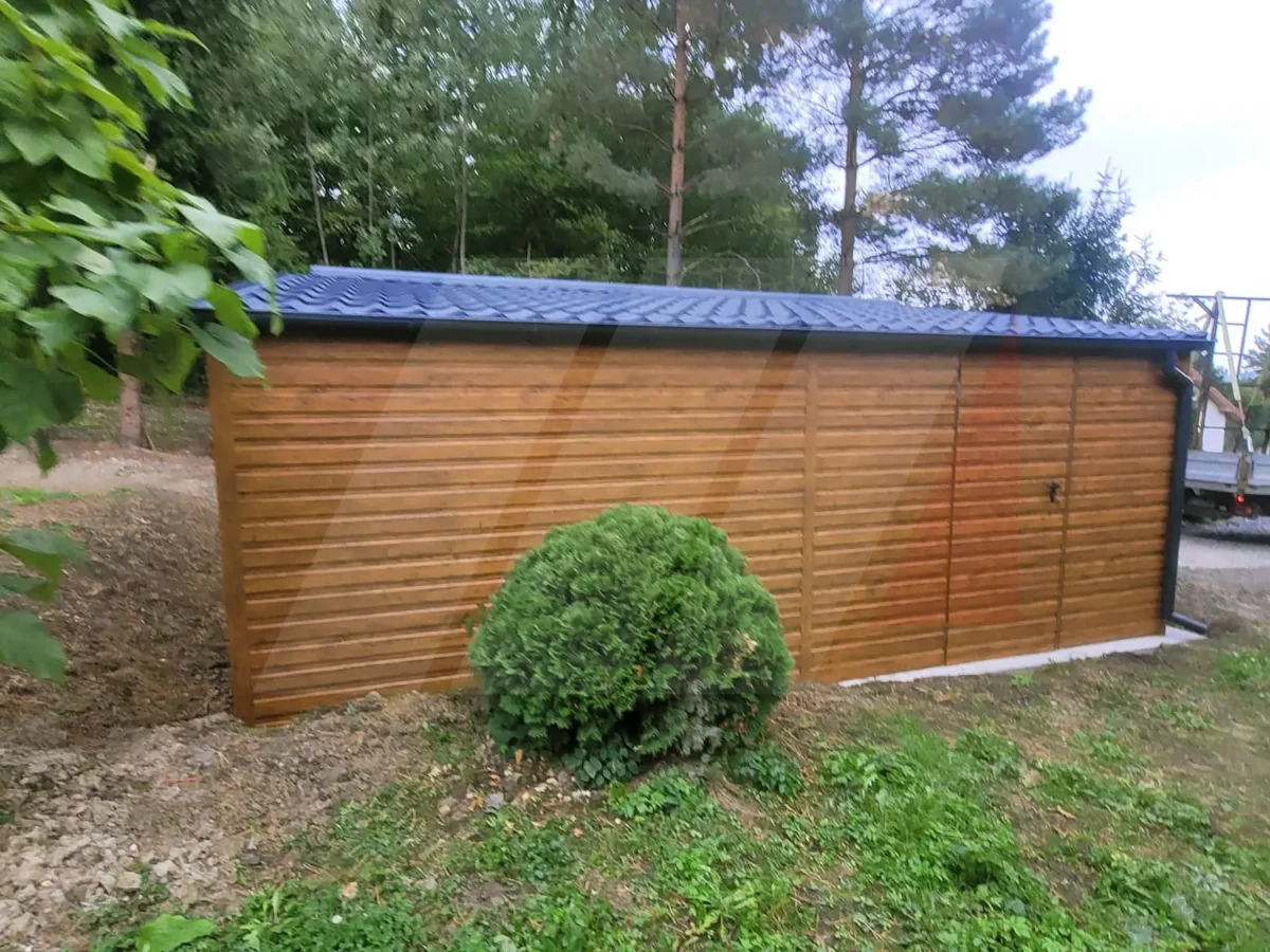 Garaż blaszany podwójny dwuspadowy 6m x 6m multigloss