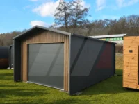 Garáž Premium so sekcionálnou bránou 4m × 5.5m Antracit, lamely