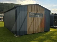 Garáž Premium so sekcionálnou bránou 4m × 5.5m Antracit, lamely