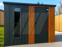 Záhradný domček Premium 2.75 × 2.35 m – Antracit + lamely