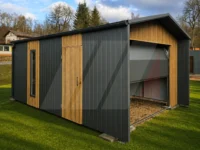 Garáž Premium so sekcionálnou bránou 4m × 5.5m Antracit, lamely
