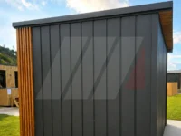Záhradný domček Premium 2.75 × 2.35 m – Antracit + lamely