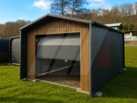 Garáž Premium so sekcionálnou bránou 4m × 5.5m Antracit, lamely