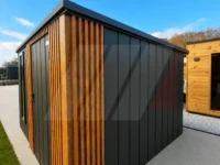 Záhradný domček Premium 2.75 × 2.35 m – Antracit + lamely