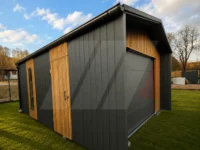 Garáž Premium so sekcionálnou bránou 4m × 5.5m Antracit, lamely