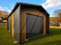 Garáž Premium so sekcionálnou bránou 4m × 5.5m Antracit, lamely